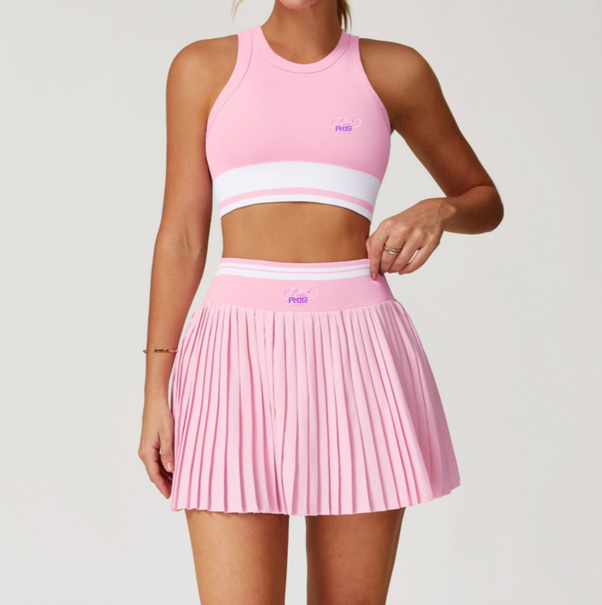 Triple Banded Skirt Set